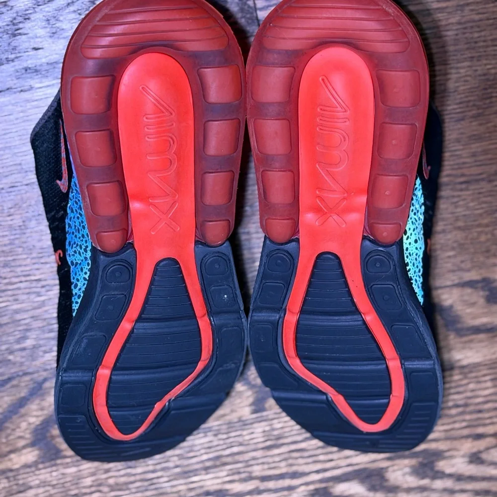 "Nike Air Max 270 Reflective Safari Men's Shoes Black Red BQ6525-001 Sz 10 - Picture 7 of 9